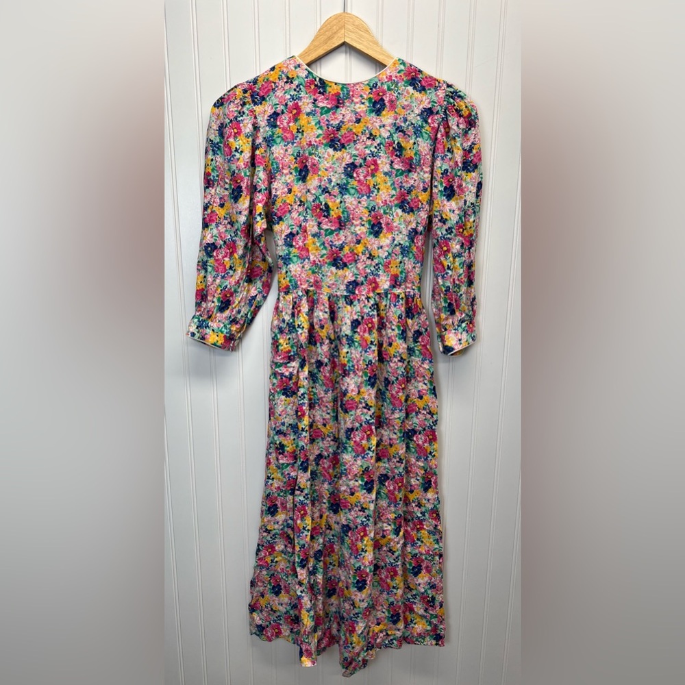 Vintage Lanz Originals Girls Floral Cottage Core Garden Party Dress Sz‎ 10